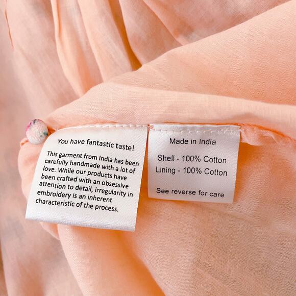 Rococo Sand Mimi Ruffle Trim Long Puff Sleeve Mini Wrap Dress Pink size XS NWT - Picture 12 of 14